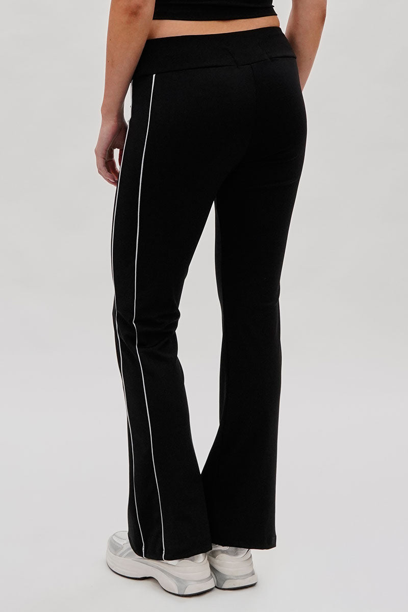 Super Triple Goose Side Piping Detail Active Pants - Black - Womens Pants - Canada Weather Gear