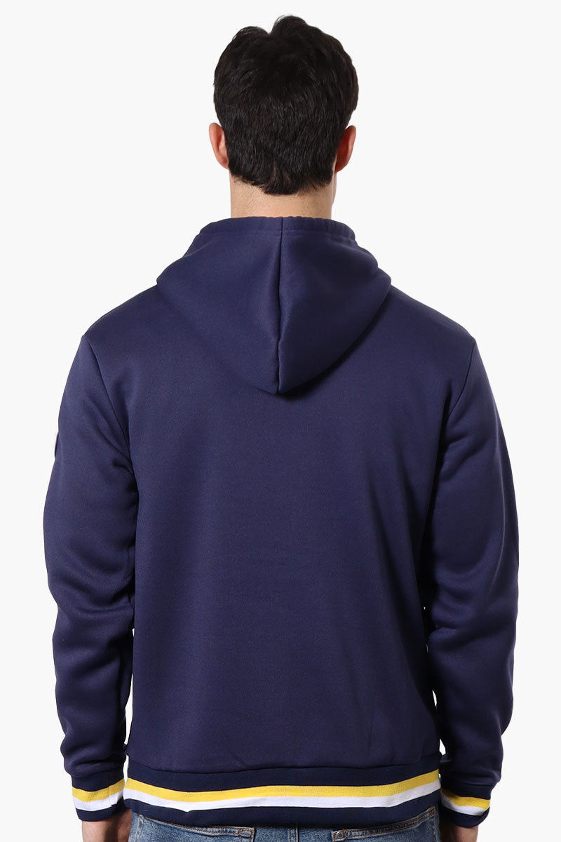 Essentials Super Triple Goose Striped Cuff Detail Hoodie - Navy - Mens Hoodies & Sweatshirts - Canada Weather Gear