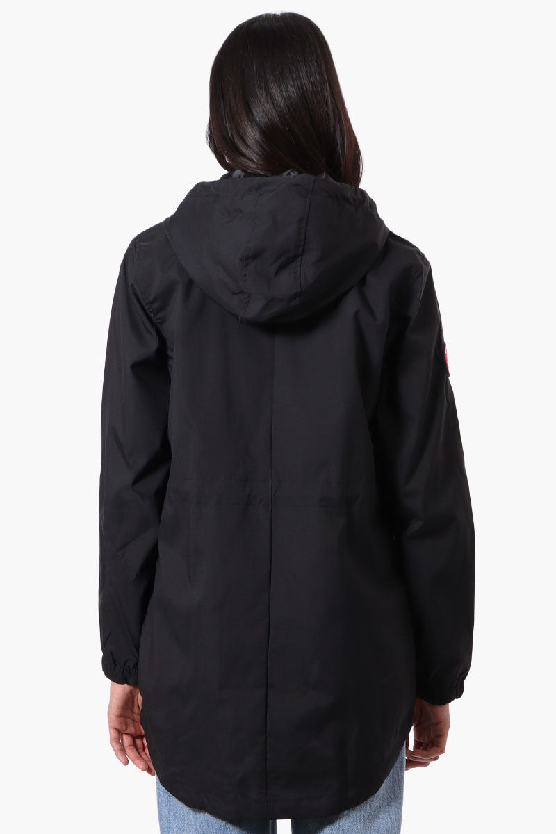 Canada Weather Gear Coated Microfiber Hooded Lightweight Jacket - Black - Womens Lightweight Jackets - Canada Weather Gear