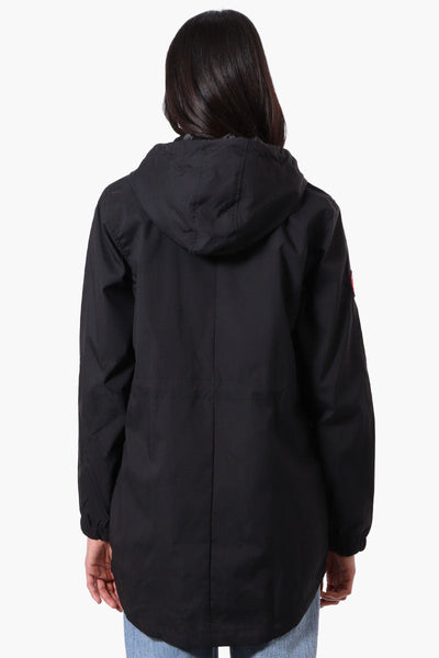 Canada Weather Gear Coated Microfiber Hooded Lightweight Jacket - Black - Womens Lightweight Jackets - Canada Weather Gear