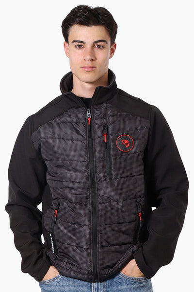 Super Triple Goose Grid Pattern Quilted Bubble Lightweight Jacket - Black - Mens Lightweight Jackets - Canada Weather Gear