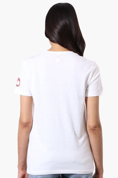 Canada Weather Gear Maple Leaf Print Tee - White - Womens Tees & Tank Tops - Canada Weather Gear