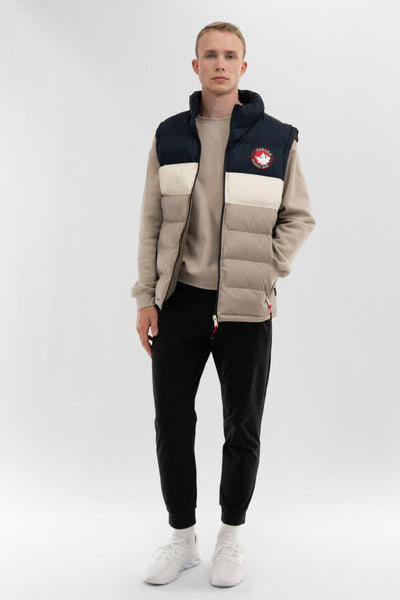 Canada Weather Gear Colour Block Puffer Vest - Beige