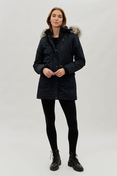 Canada Weather Gear Faux Fur Lined Parka Jacket - Navy