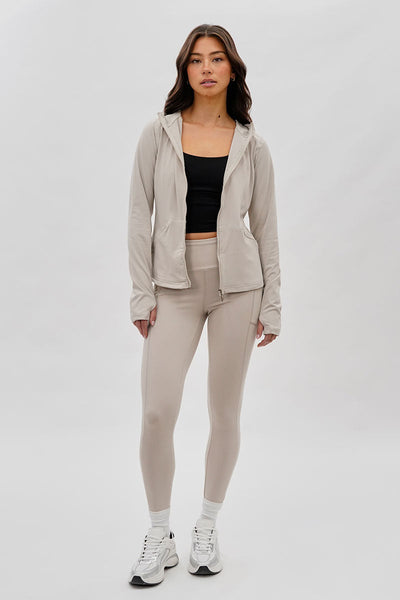 Canada Weather Gear High Waisted Yoga Leggings - Beige - Womens Leggings - Canada Weather Gear