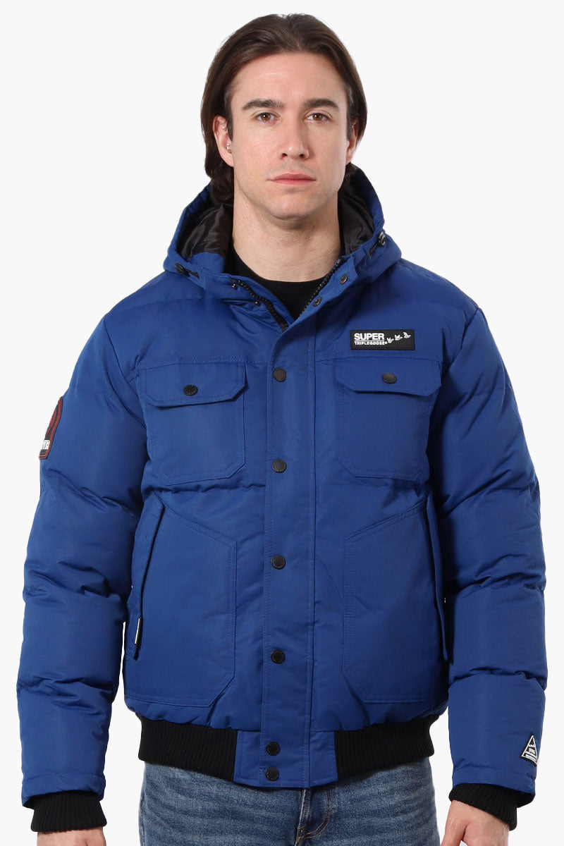 Super Triple Goose 4 Pocket Bomber Jacket - Blue - Mens Bomber Jackets - Canada Weather Gear