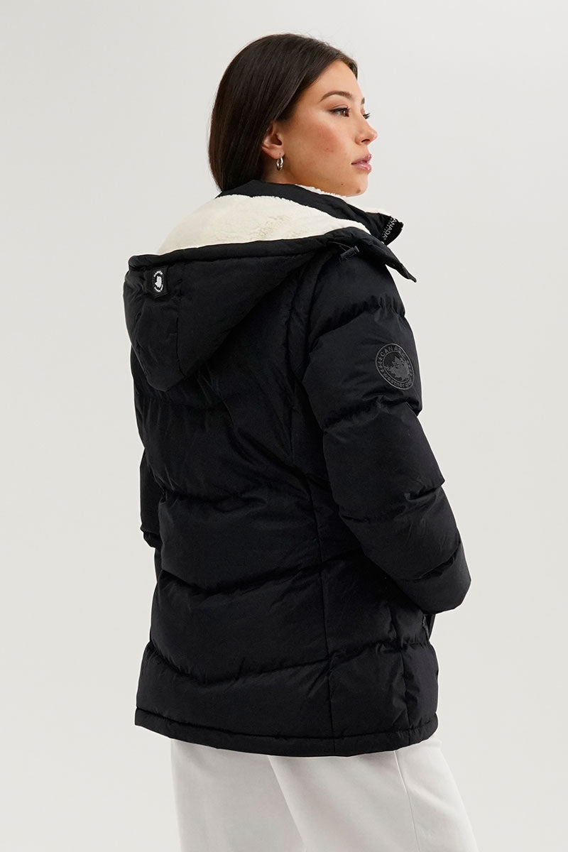 Canada Weather Gear Zip Off Sleeve Parka Jacket - Navy - Womens Parka Jackets - Canada Weather Gear