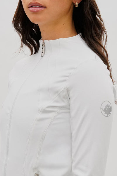 Canada Weather Gear Fitted Yoga Lightweight Jacket - White - Womens Lightweight Jackets - Canada Weather Gear