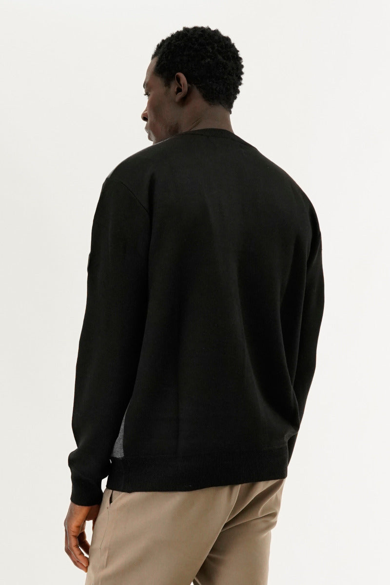 Canada Weather Gear Patterned Crewneck Pullover Sweater - Grey - Mens Pullover Sweaters - Canada Weather Gear