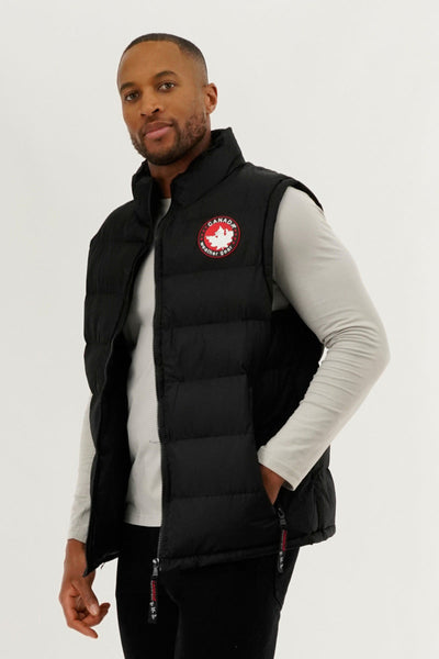 Canada Weather Gear Basic Puffer Vest - Black - Mens Vests - Canada Weather Gear