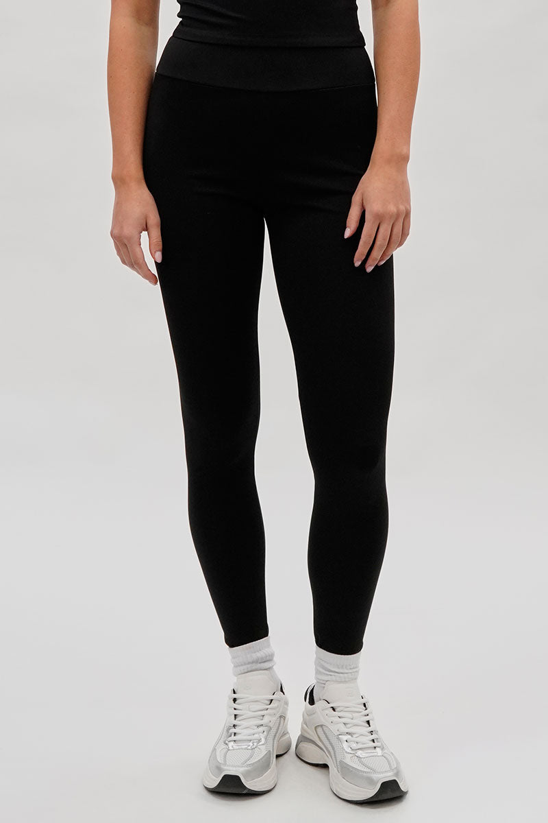 Super Triple Goose High Waisted Active Leggins - Black - Womens Leggings - Canada Weather Gear