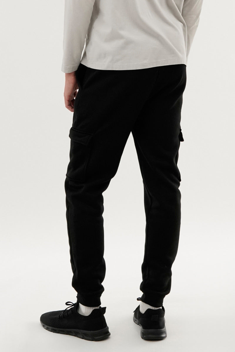 Canada Weather Gear Basic Cargo Joggers - Black - Mens Joggers & Sweatpants - Canada Weather Gear