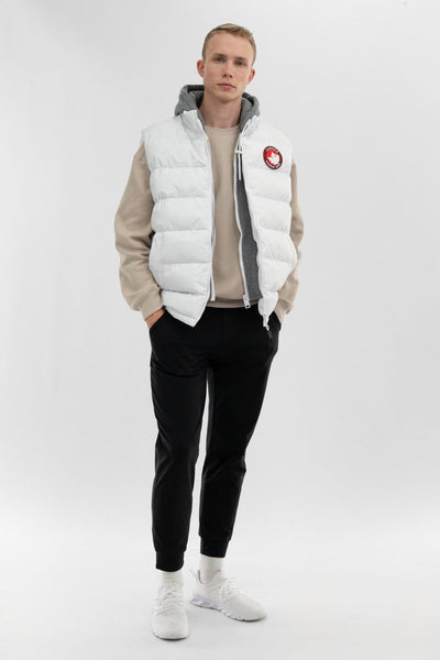 Canada Weather Gear Hooded Puffer Vest - White