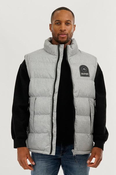 Super Triple Goose Double Pocket Bubble Vest - Grey - Mens Vests - Canada Weather Gear