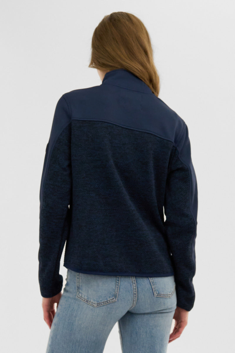 Canada Weather Gear Zip Up Knit Lightweight Jacket - Navy - Womens Lightweight Jackets - Canada Weather Gear