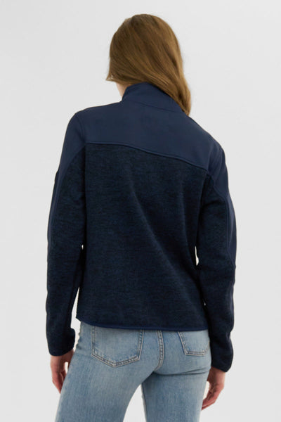 Canada Weather Gear Zip Up Knit Lightweight Jacket - Navy - Womens Lightweight Jackets - Canada Weather Gear