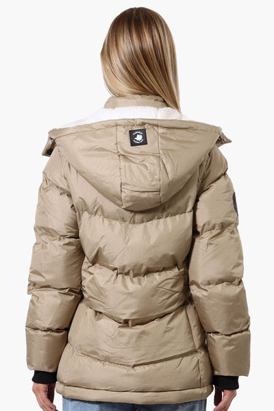 Canada Weather Gear Zip Off Sleeve Bomber Jacket - Taupe - Womens Bomber Jackets - Canada Weather Gear