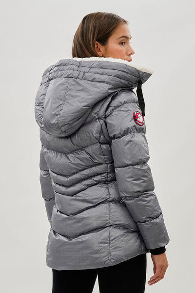 Canada Weather Gear Zip Off Sleeve Bomber Jacket - Grey - Womens Bomber Jackets - Canada Weather Gear