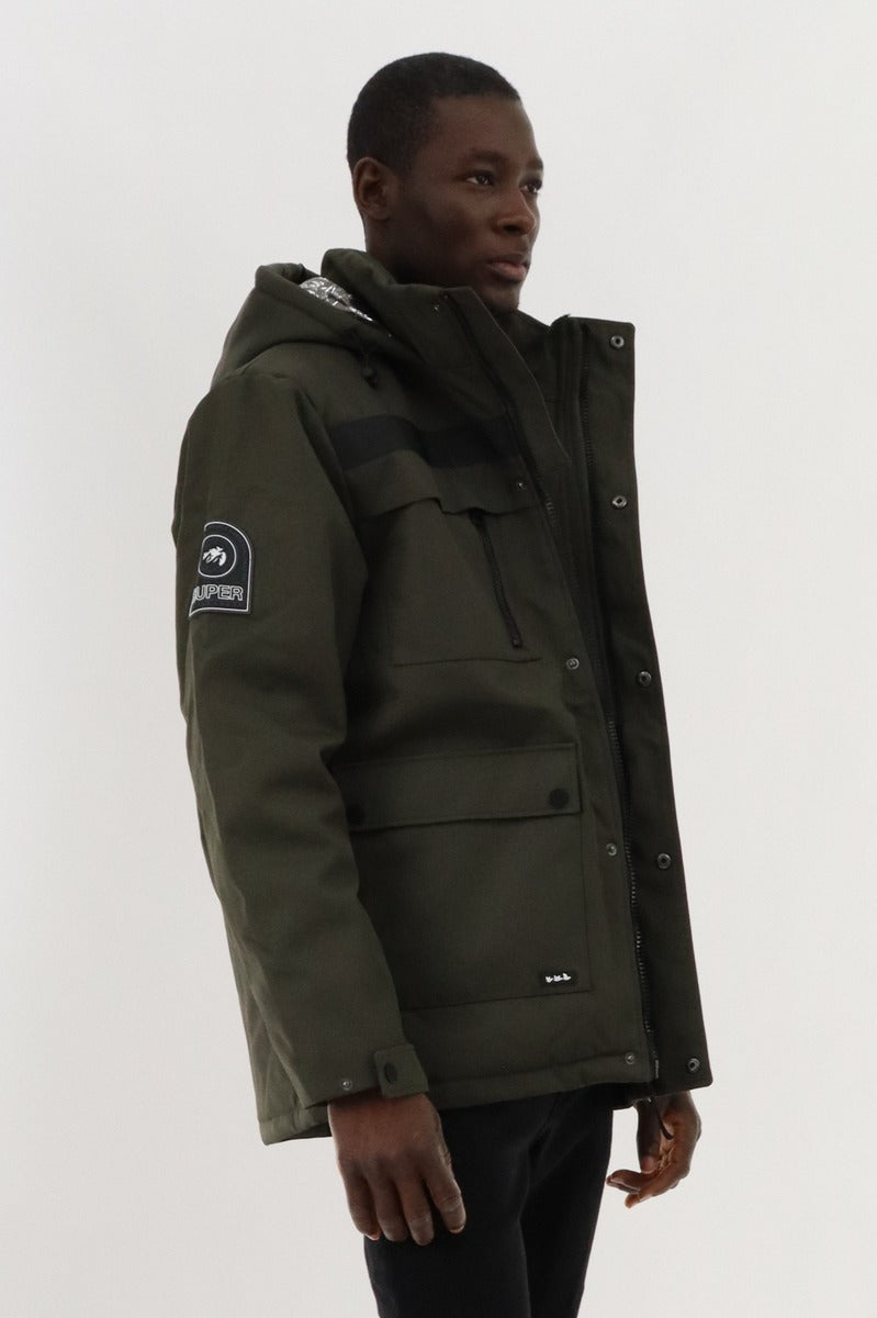 Super Triple Goose Utility Parka Jacket - Green - Mens Parka Jackets - Canada Weather Gear