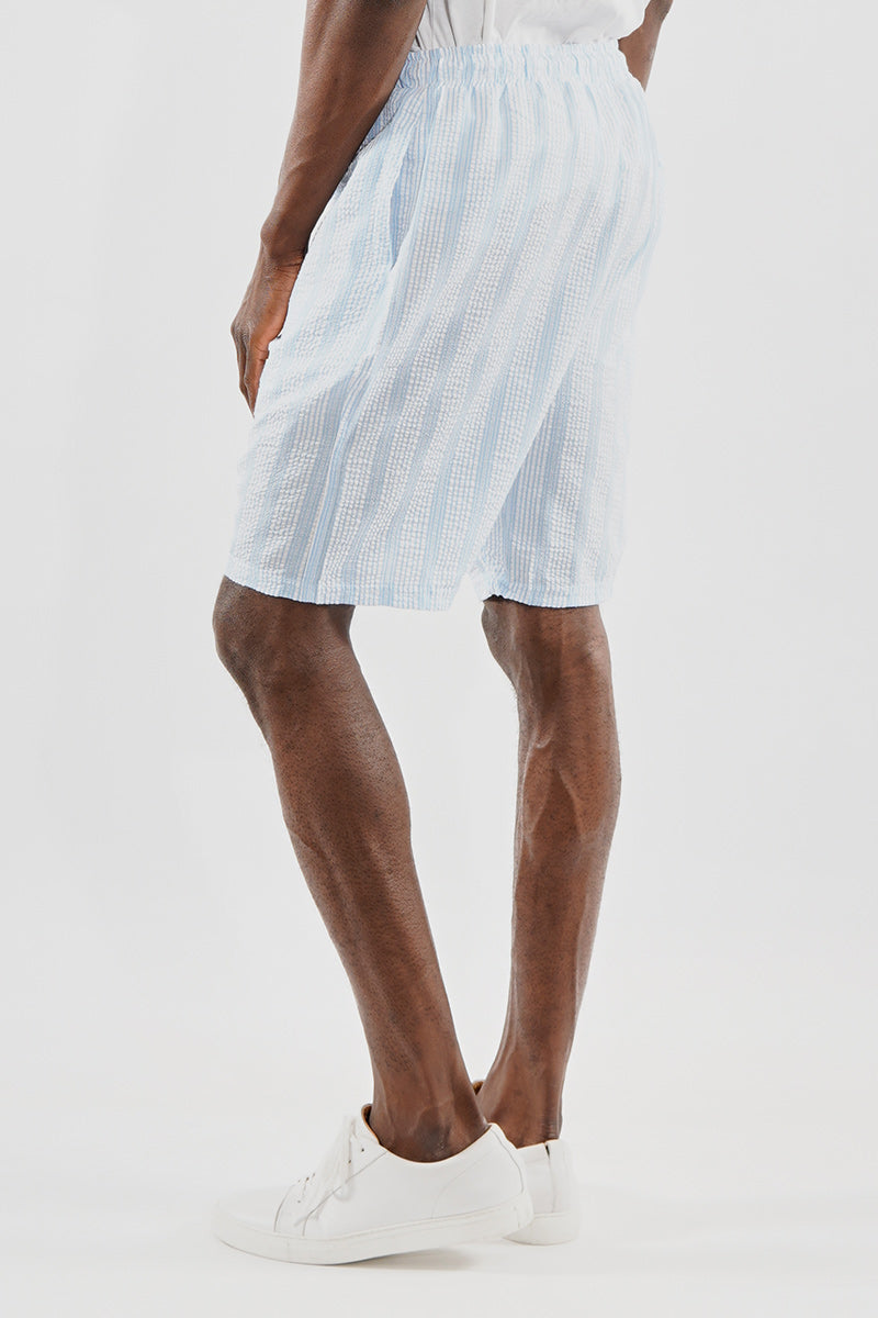 Canada Weather Gear Vintage Striped Tie Waist Shorts - Blue - Mens Shorts & Capris - Canada Weather Gear