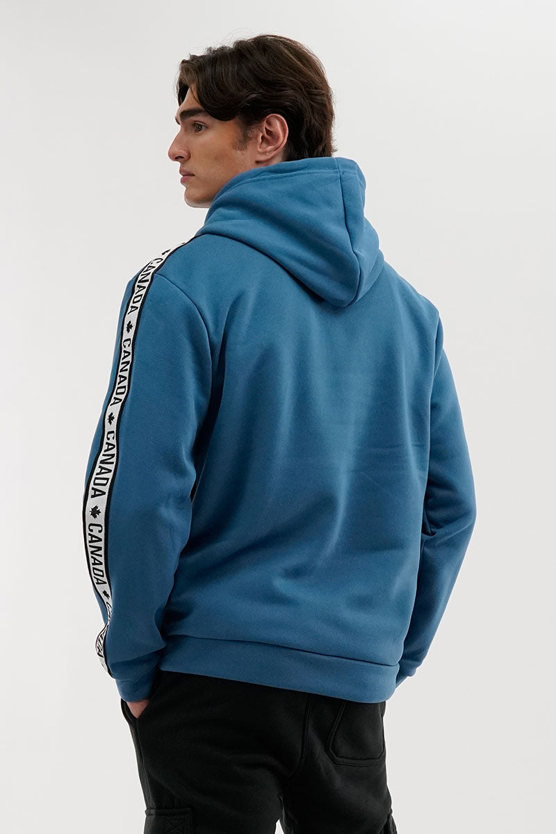 Canada Weather Gear Logo Tape Fleece Hoodie - Teal