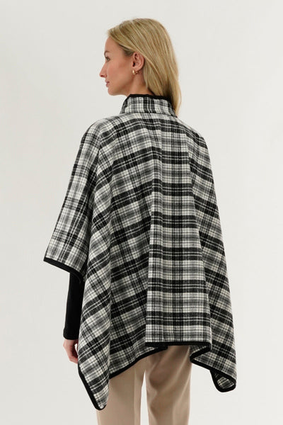 Canada Weather Gear Tartan Plaid Poncho - Grey - Womens Ponchos - Canada Weather Gear
