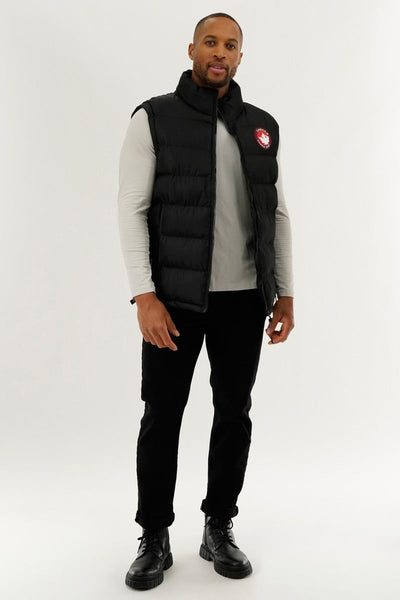 Canada Weather Gear Basic Puffer Vest - Black - Mens Vests - Canada Weather Gear