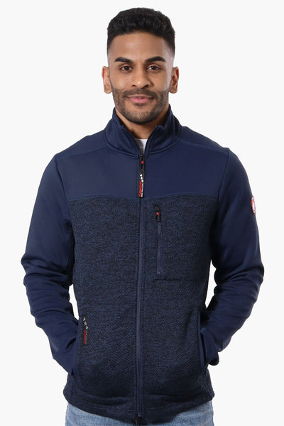 Canada Weather Gear Zip Up Fleece Lightweight Jacket - Navy - Mens Lightweight Jackets - Canada Weather Gear