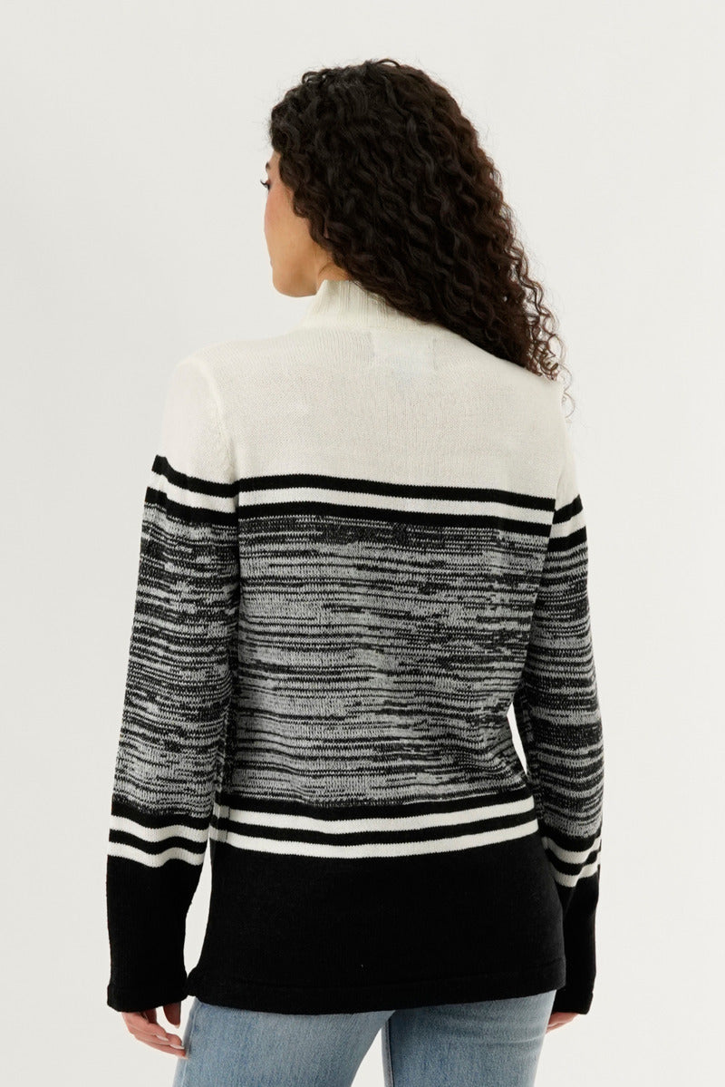 Canada Weather Gear Half Zip Pullover Sweater - Black - Womens Pullover Sweaters - Canada Weather Gear