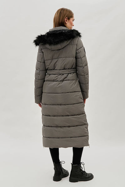Canada Weather Gear Long Faux Fur Lined Parka Jacket - Black