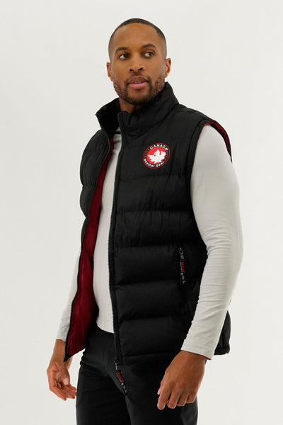 Canada Weather Gear Basic Puffer Vest - Black - Mens Vests - Canada Weather Gear