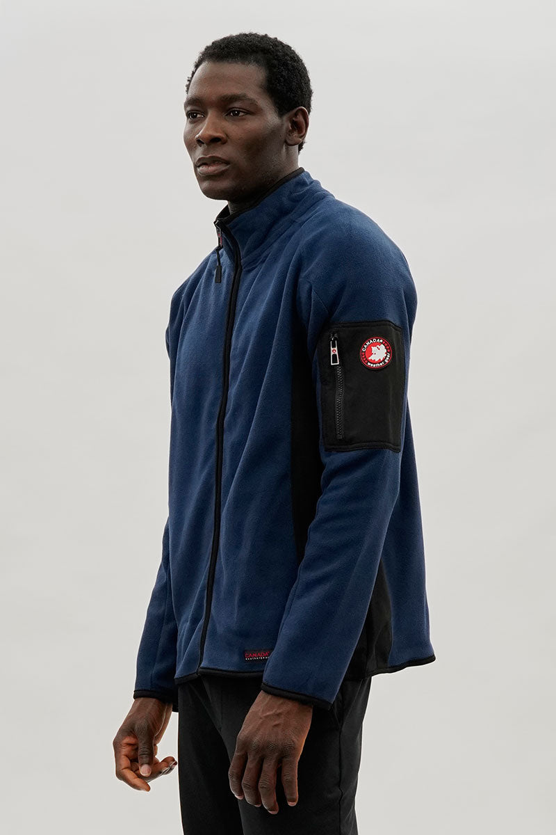 Canada Weather Gear Zip Up Utility Pocket Lightweight Jacket - Navy