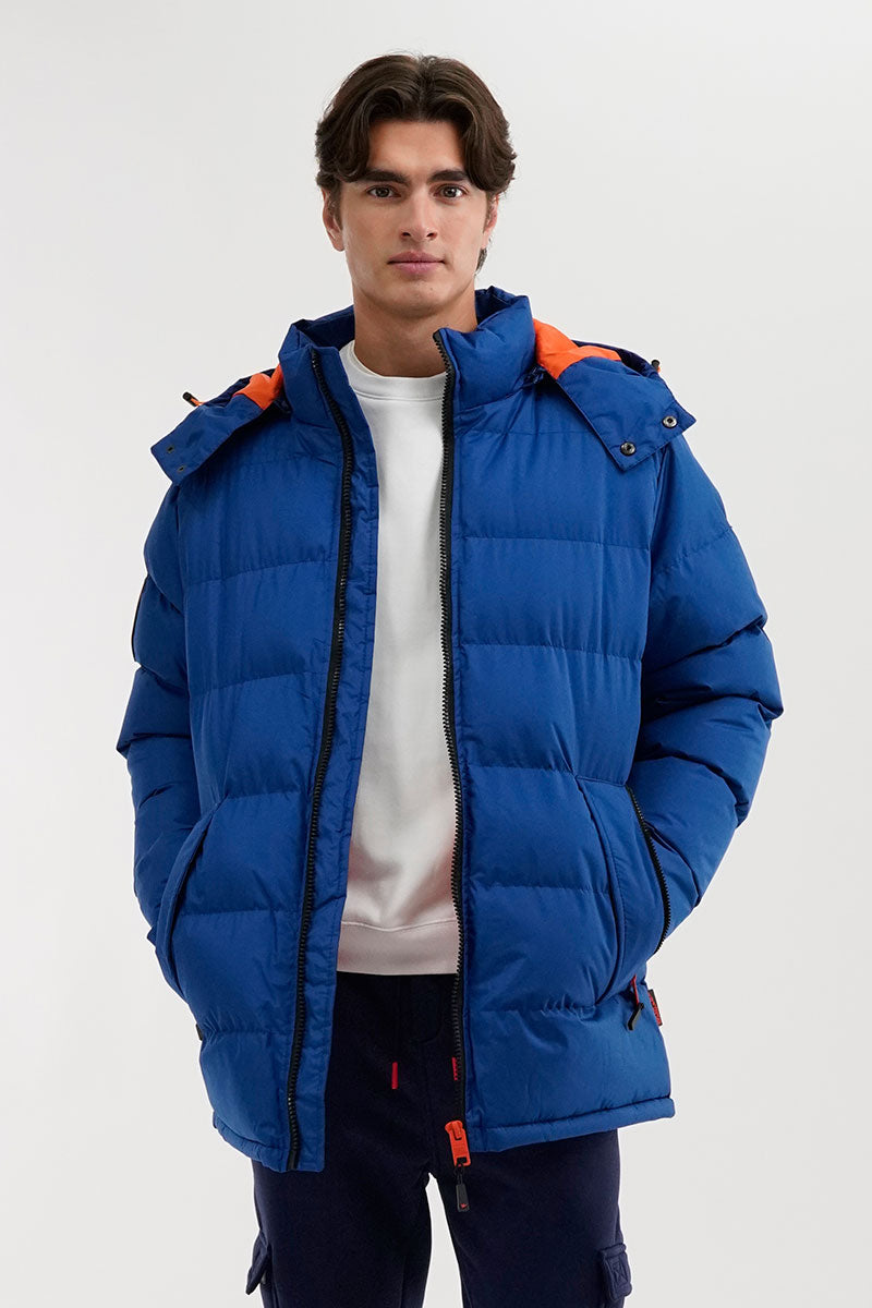 Super Triple Goose Thermal-Foil Lining Bomber Jacket - Blue