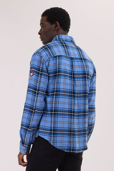 Canada Weather Gear Flannel Button Up Casual Shirt - Blue