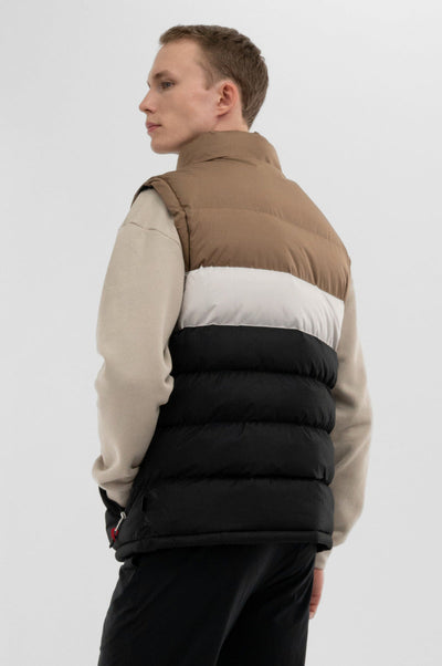 Canada Weather Gear Colour Block Puffer Vest - Taupe