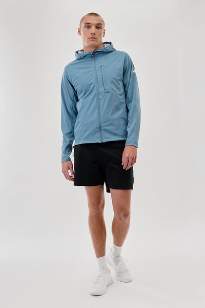 Canada Weather Gear Hooded Chest Pocket Windbreaker Lightweight Jacket - Blue - Mens Lightweight Jackets - Canada Weather Gear