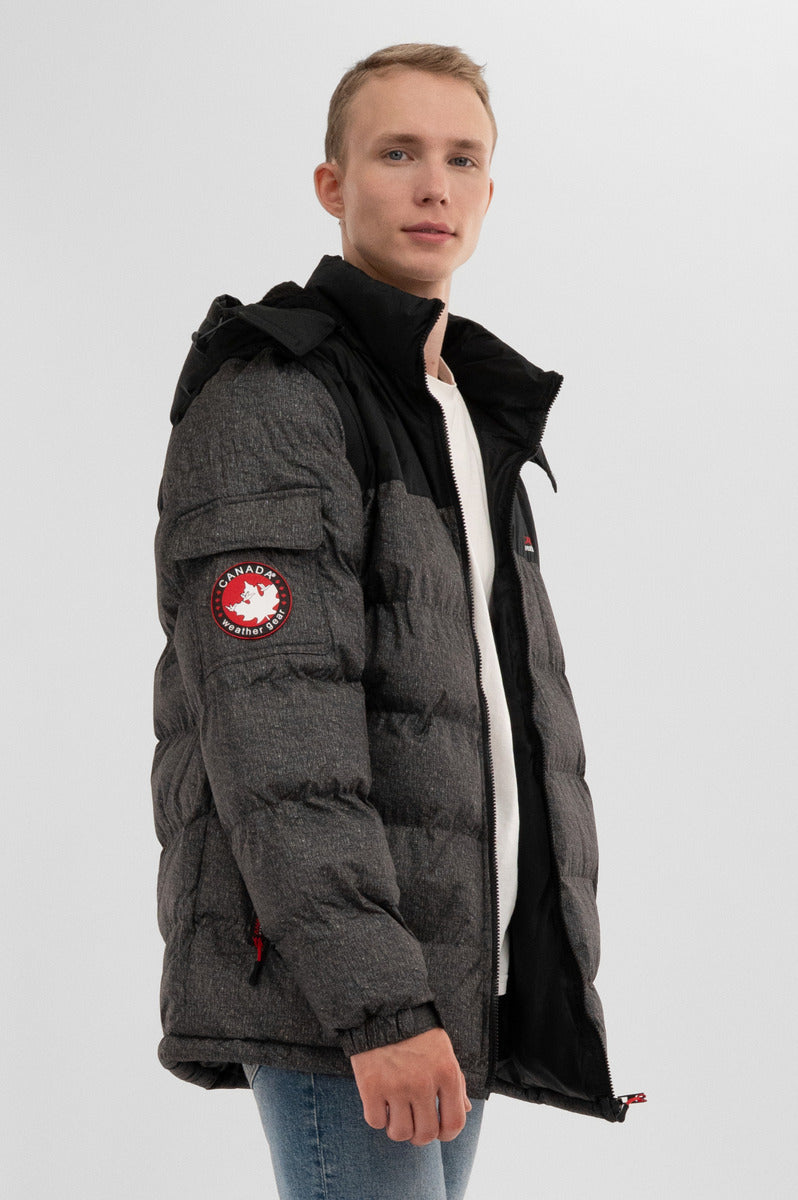 Canada Weather Gear Removable Sleeve Bomber Jacket - Black