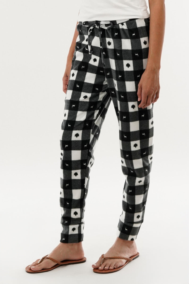 Canada Weather Gear Plaid Pajama Pants - Black - Womens Pajamas - Canada Weather Gear