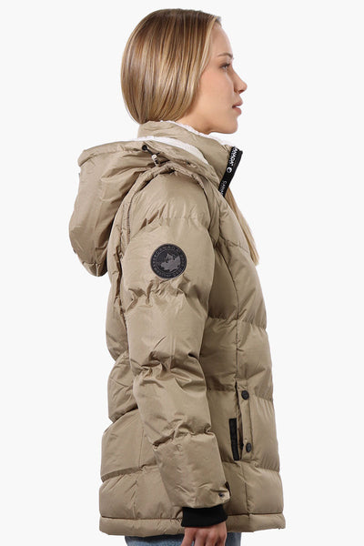 Canada Weather Gear Zip Off Sleeve Bomber Jacket - Taupe - Womens Bomber Jackets - Canada Weather Gear