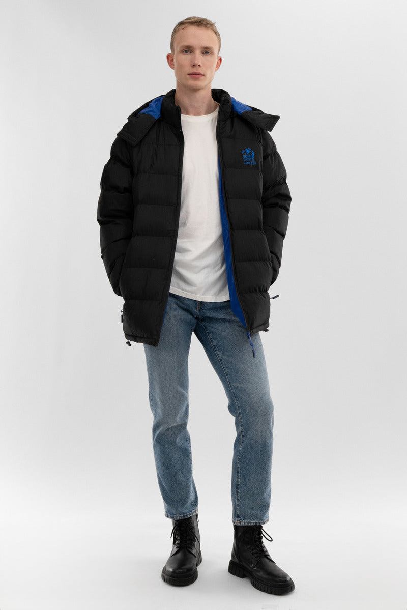 Super Triple Goose Zip Off Sleeve Bomber Jacket - Blue