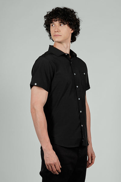 Canada Weather Gear Travel Collection Basic Button Up Casual Shirt - Black