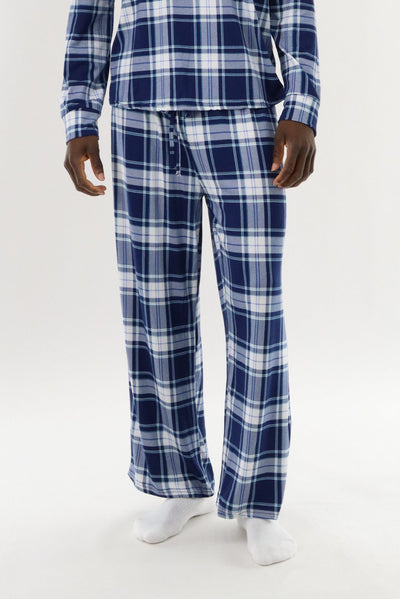 Canada Weather Gear Long Printed Pajama Pants - Blue - Mens Pajamas - Canada Weather Gear