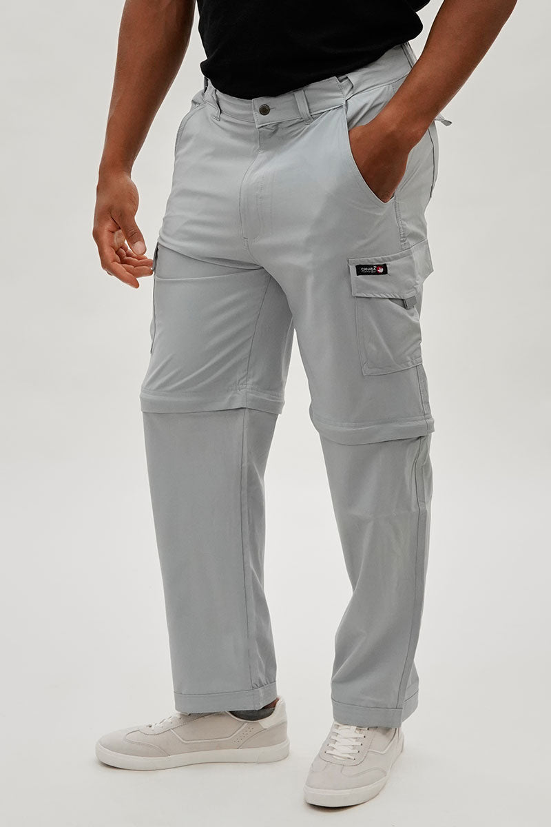 Canada Weather Gear Convertible Utility Cargo Pants - Grey - Mens Pants - Canada Weather Gear