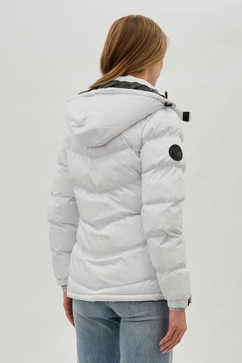 Canada Weather Gear Chevron Bomber Jacket - White