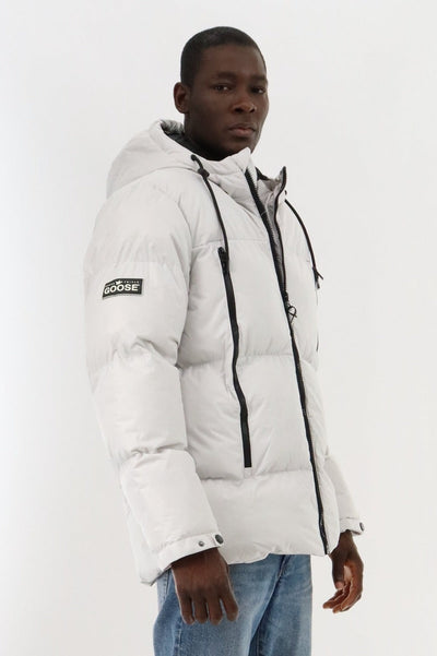 Super Triple Goose Puffer Parka Jacket - White - Mens Parka Jackets - Canada Weather Gear