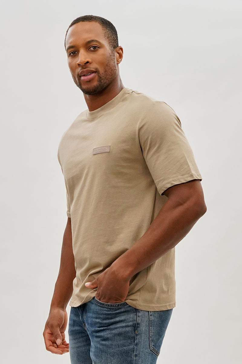 Essentials Super Triple Goose Logo Print Tee - Beige - Mens Tees & Tank Tops - Canada Weather Gear