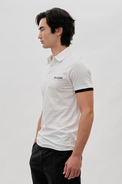 Canada Weather Gear Vintage Short Sleeve Polo Shirt - White - Mens Polo Shirts - Canada Weather Gear