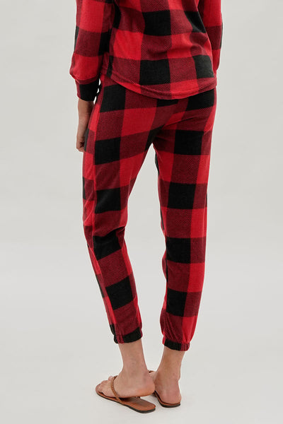 Canada Weather Gear Plaid Jogger Pajama Pants - Red - Womens Pajamas - Fairweather