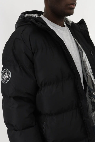 Canada Weather Gear Hooded Puffer Bomber Jacket - Black - Mens Bomber Jackets - Canada Weather Gear