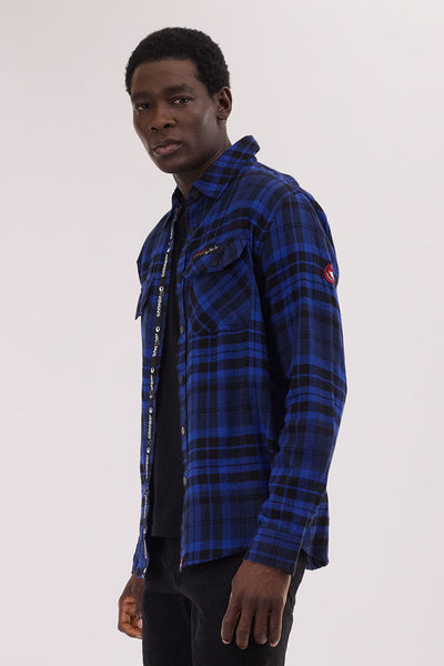 Canada Weather Gear Plaid Button Up Casual Shirt - Blue